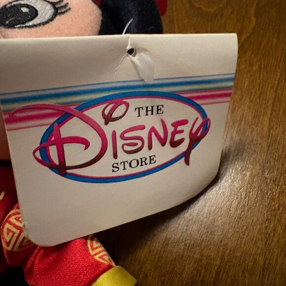 Disney Store Hong Kong Minnie Mouse Plush In Red Chinese Dress Beanie - Picture 3 of 4